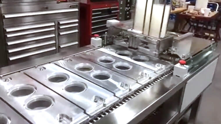 hs-280 cup system for packaging dips and spreads